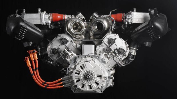 Lamborghini 4,0-Liter-Twin-Turbo-Hybrid-V8-Motor
