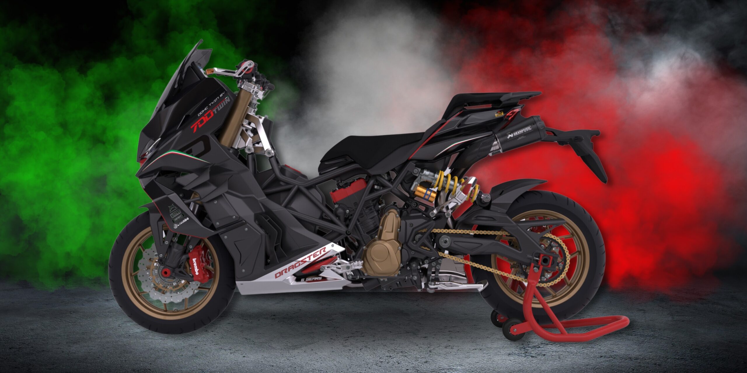 Der verrückte Italjet Dragster 700 Superscooter kommt mit einem hohen Preisschild auf den Markt