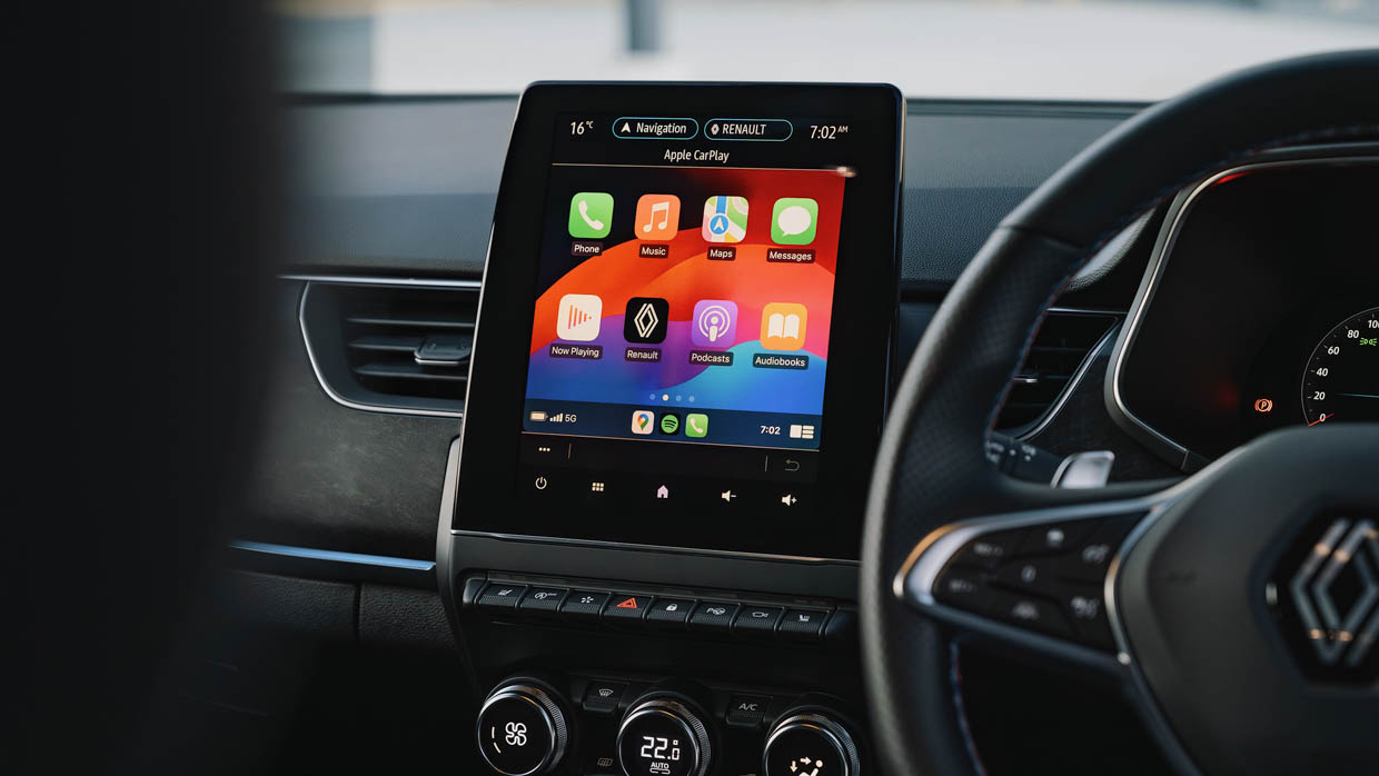2024 Renault Arkana Esprit Alpine Innenraumbildschirm Apple Carplay