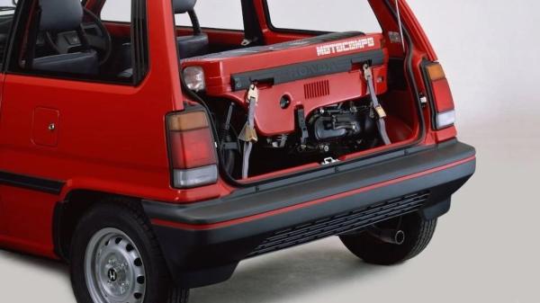 Ein Original-Marketingfoto des Honda Motocompo