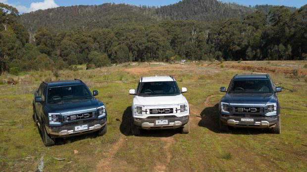 2025 BYD Shark 6 Trio Drohnenaufnahme