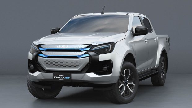 2024 ISUZU D-MAX BEV-Konzept-Prototyp Front 3/4