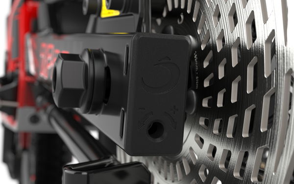 Die Scheibenbremsen am Oset sind extrem mächtig