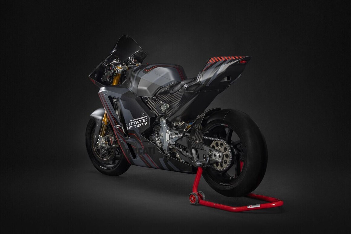 Ducati V21L electric race bike. Photo credit - Volkswagen AG