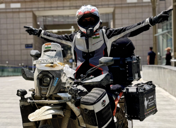 Yogesh Alekari auf seiner Motorradreise. Fotokredit - Yogesh Alekari