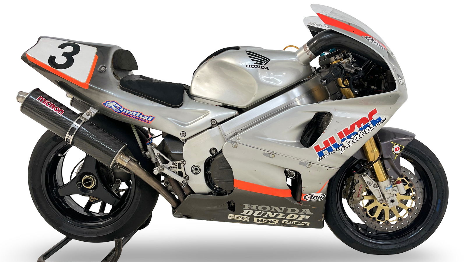 Paar Joey Dunlop Honda V4 -Fahrräder, die im Oktober von Bonhams versteigert werden sollen