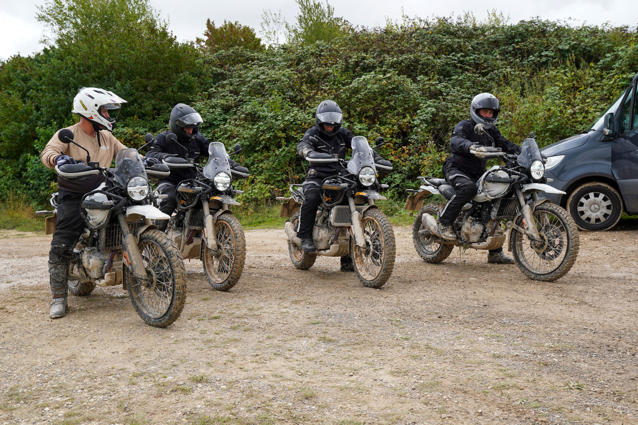Royal Enfield Himalayan 450 motorcycles used by British Army soldiers