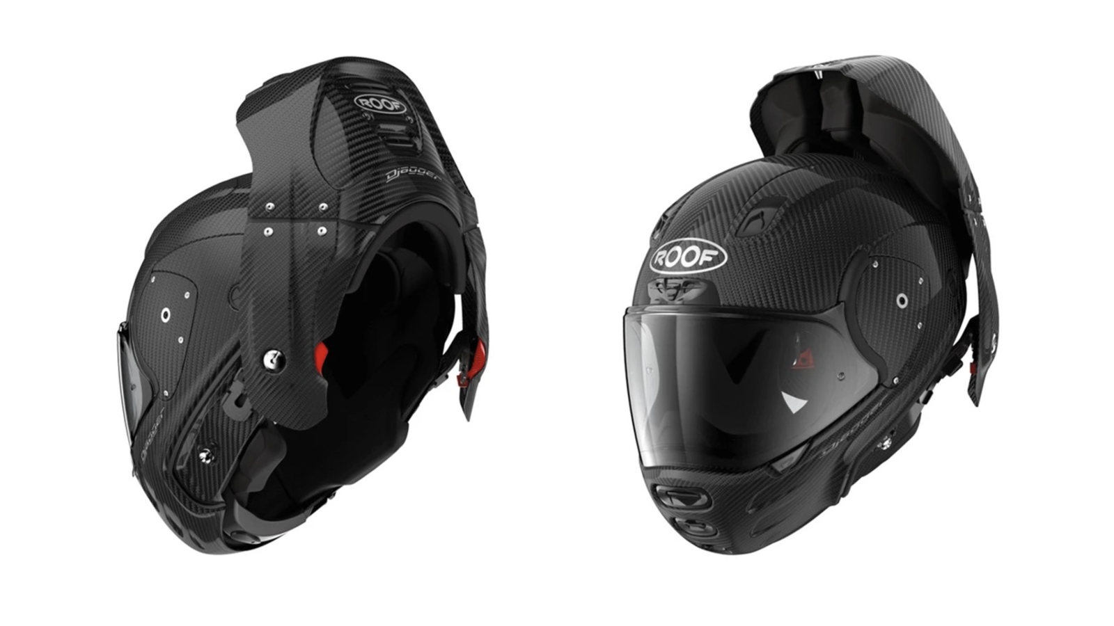 Der neue Roof DJagger Motorradhelm verfügt über keinen Kinnriemen