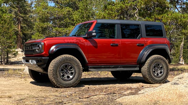 Seitenprofil des Ford Bronco Raptor 2023