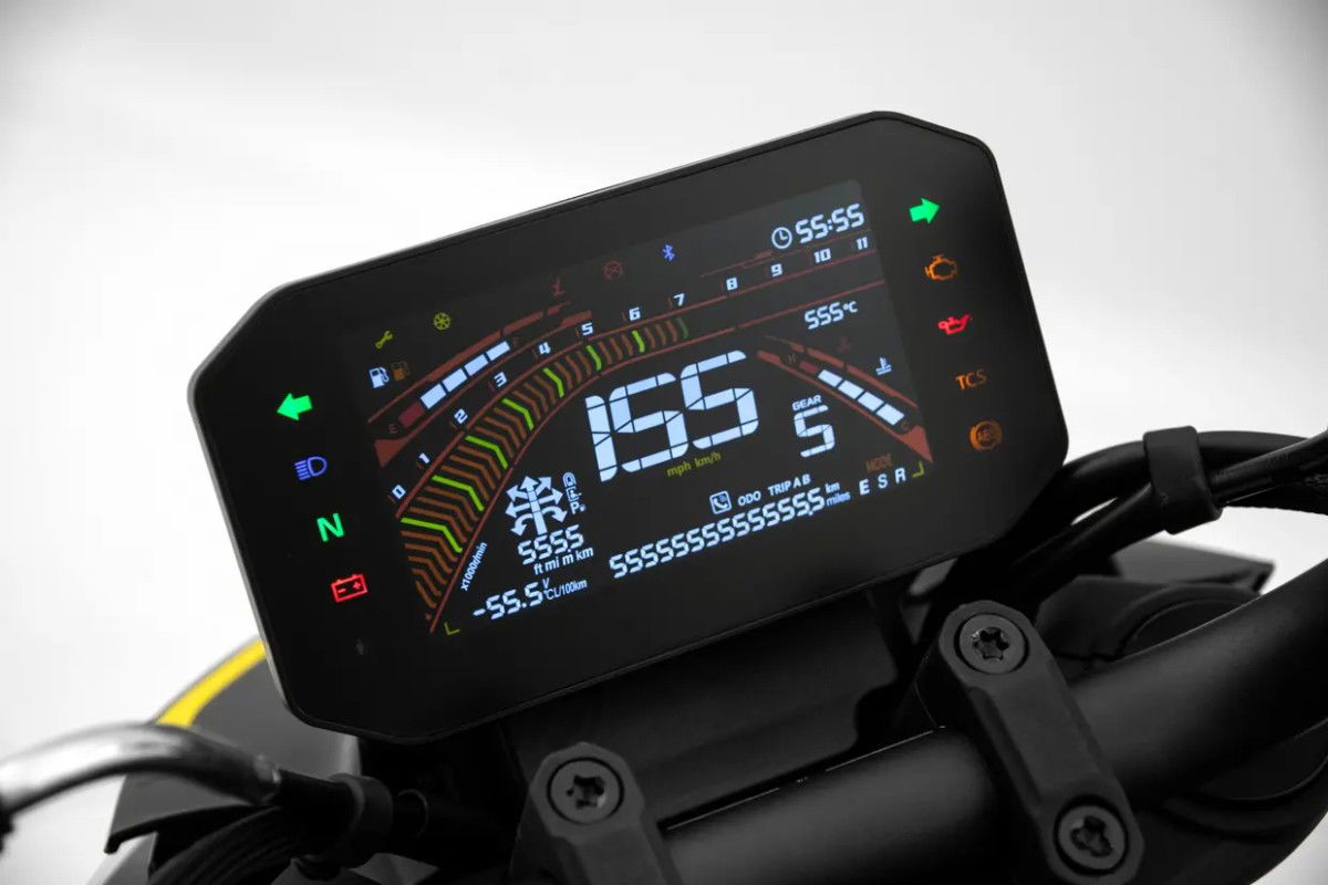 Voge R125S-Display. Bildnachweis – Voge Motorcycles