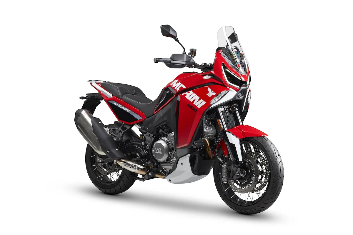 Moto Morini X-Cape 1200 in Rot.