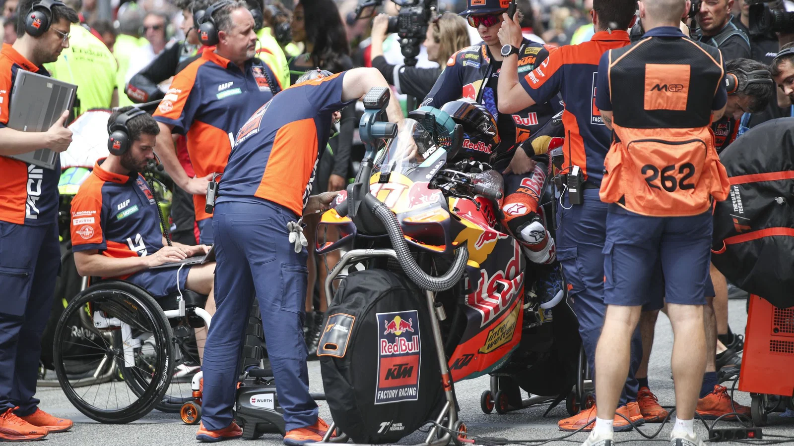 Pedro Acosta on the grid in Barcelona. Credit: Gold and Goose.