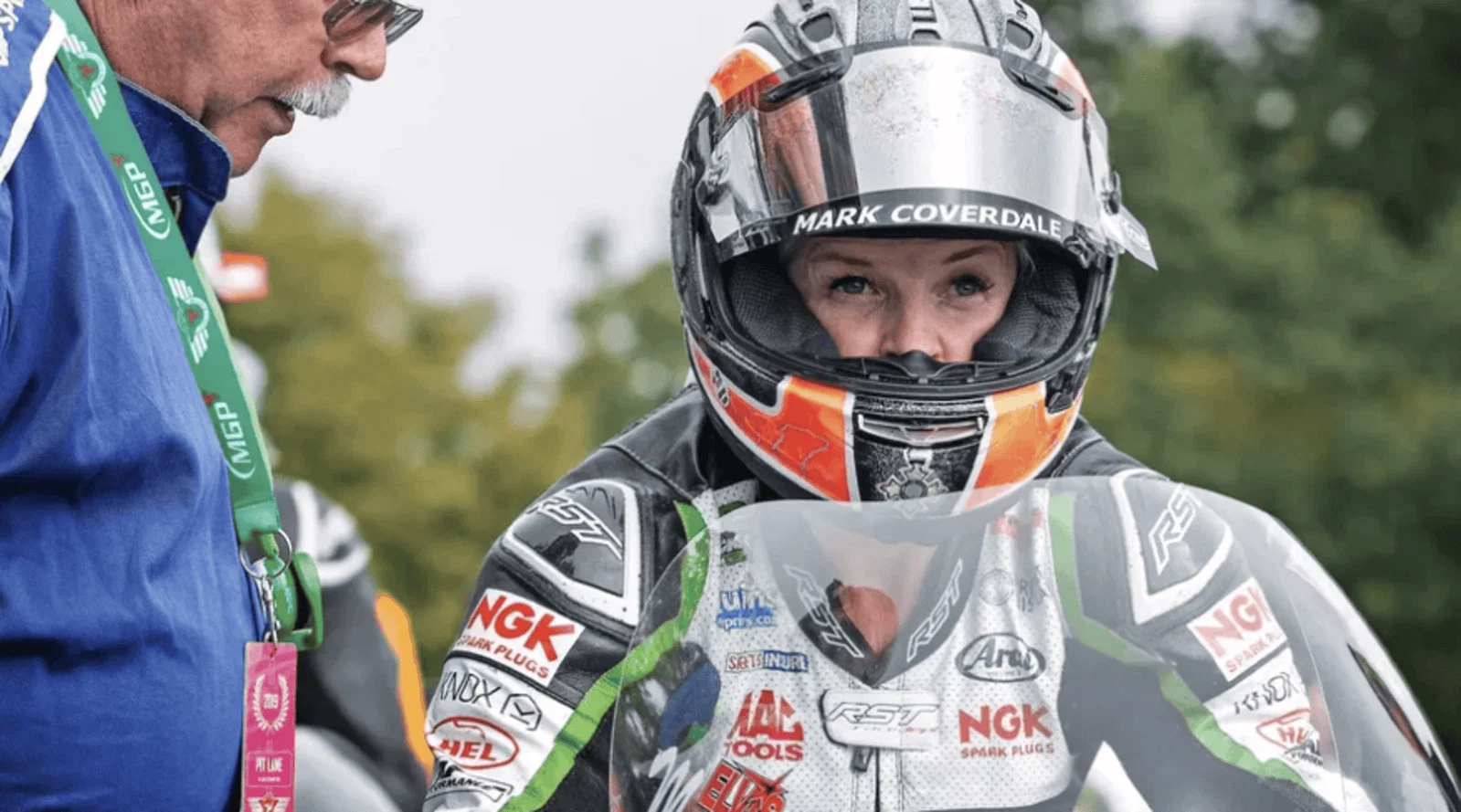 Maria Costello beim Isle of Man TT 2019. Bildnachweis: Isle of Man TT.