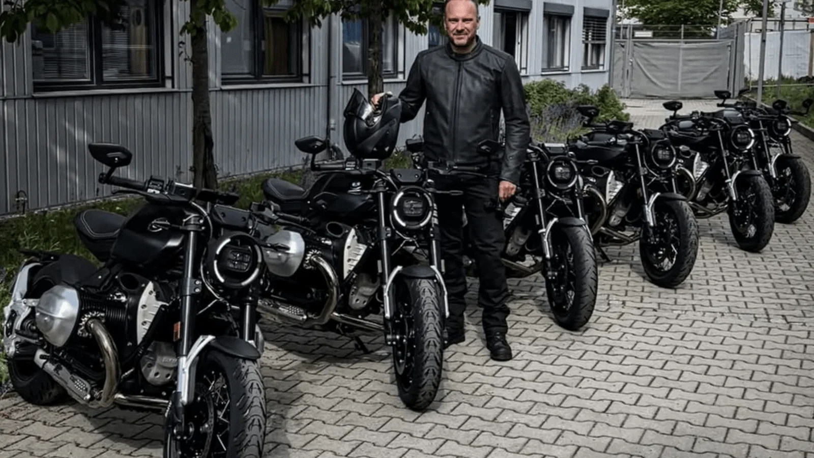 BMW CEO Markus Flasch alongside the upcoming BMW R20