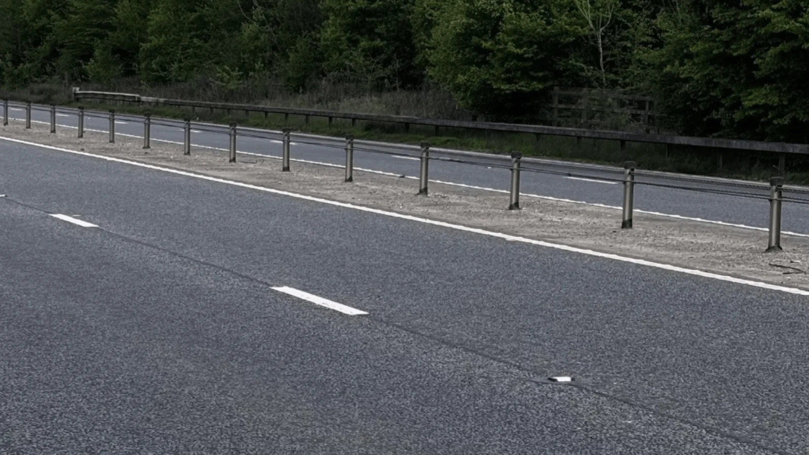 A cable barrier on a British road. Credit: IAM Roadsmart.