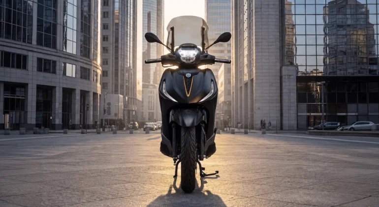 Frontansicht des neuen Piaggio Beverly 25th Anniversary.