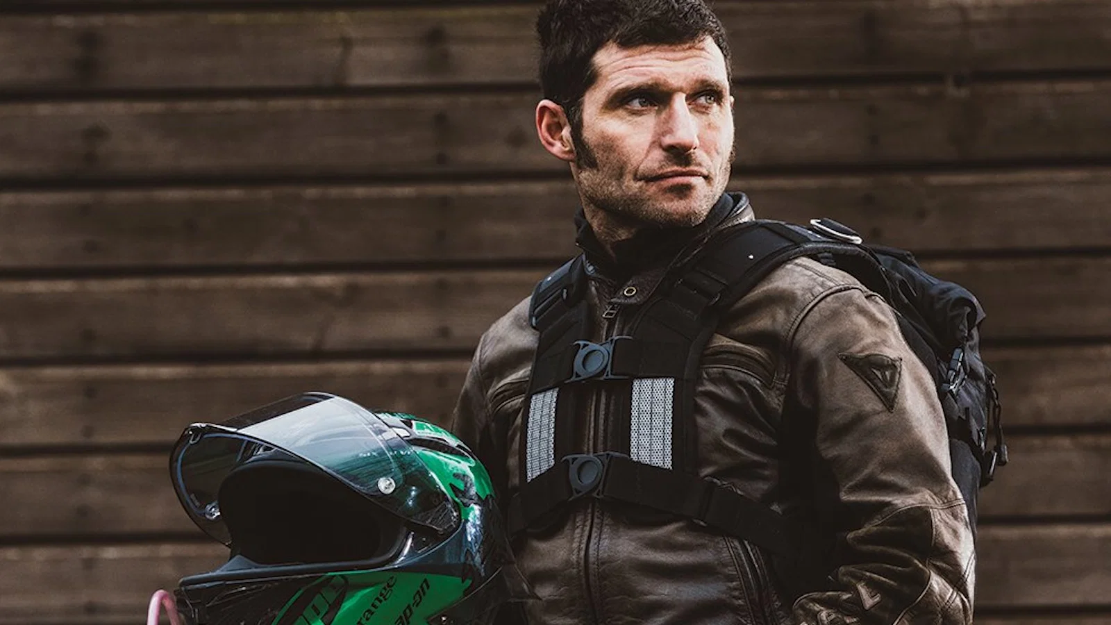 Guy Martin wearing his Kriega backpack