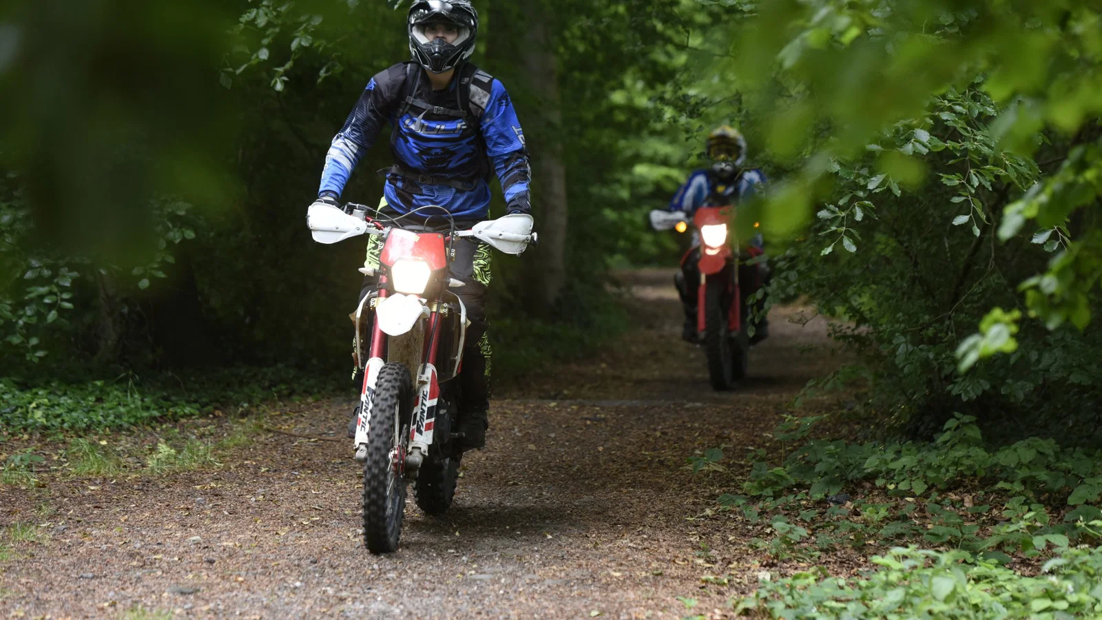 Trail motorcycle riding.