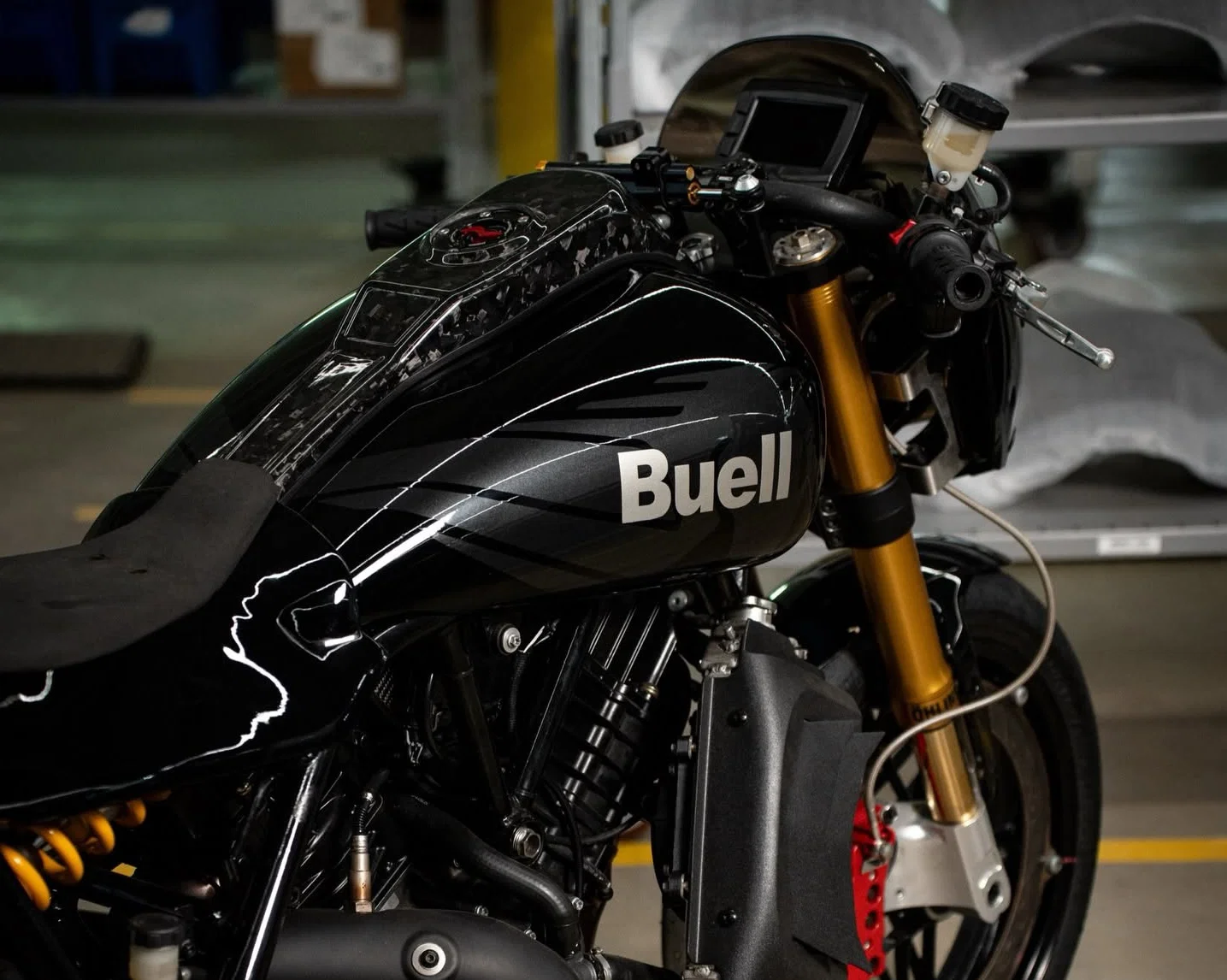 Ein Buell Super Cruiser Café Racer