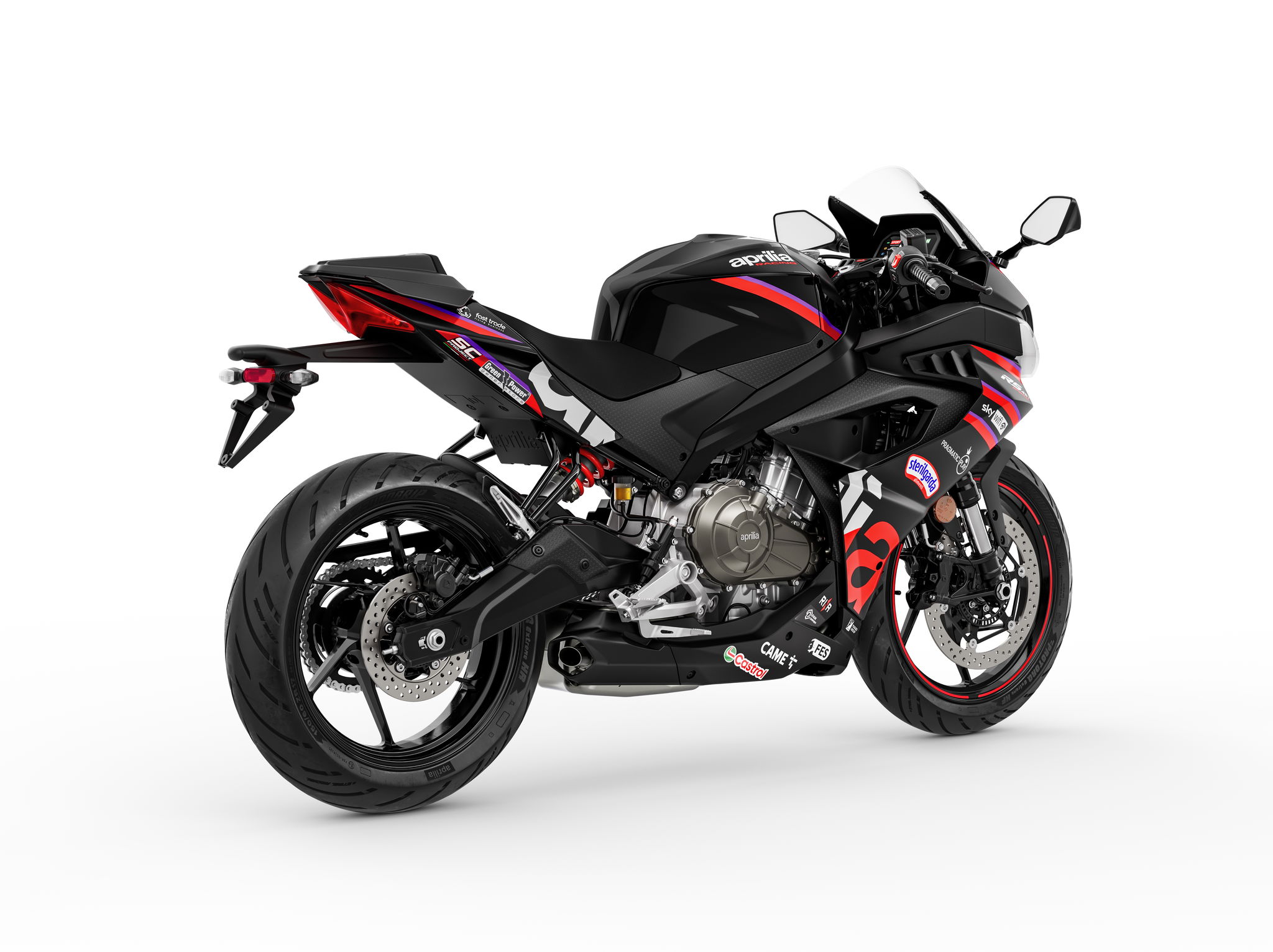 Aprilias RS457 GP verfügt serienmäßig über einen Quickshifter