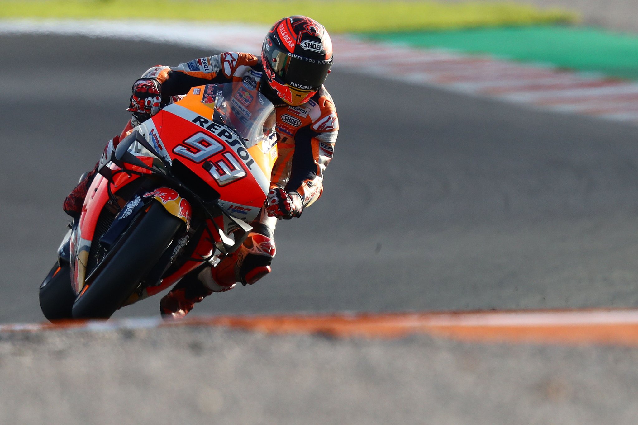 Marc Marquez fährt 2019 ein Honda MotoGP-Motorrad. Bildnachweis: Gold and Goose.