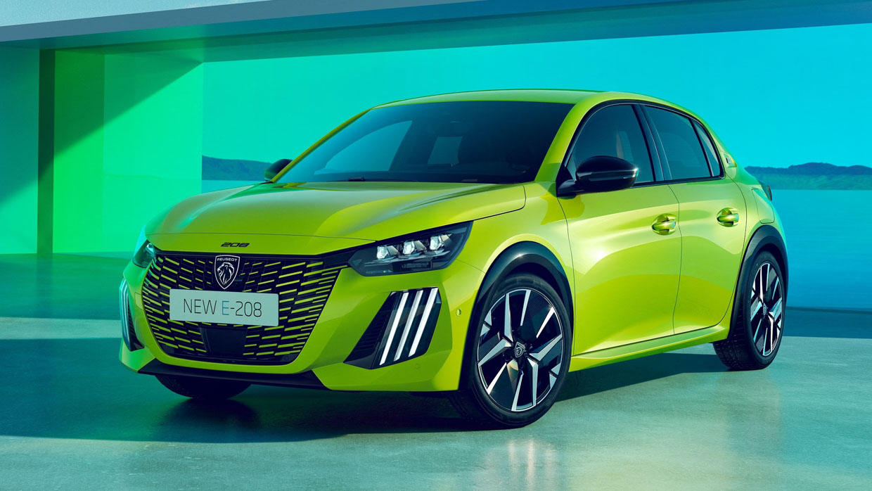 Peugeot e-208 vorne 3/4