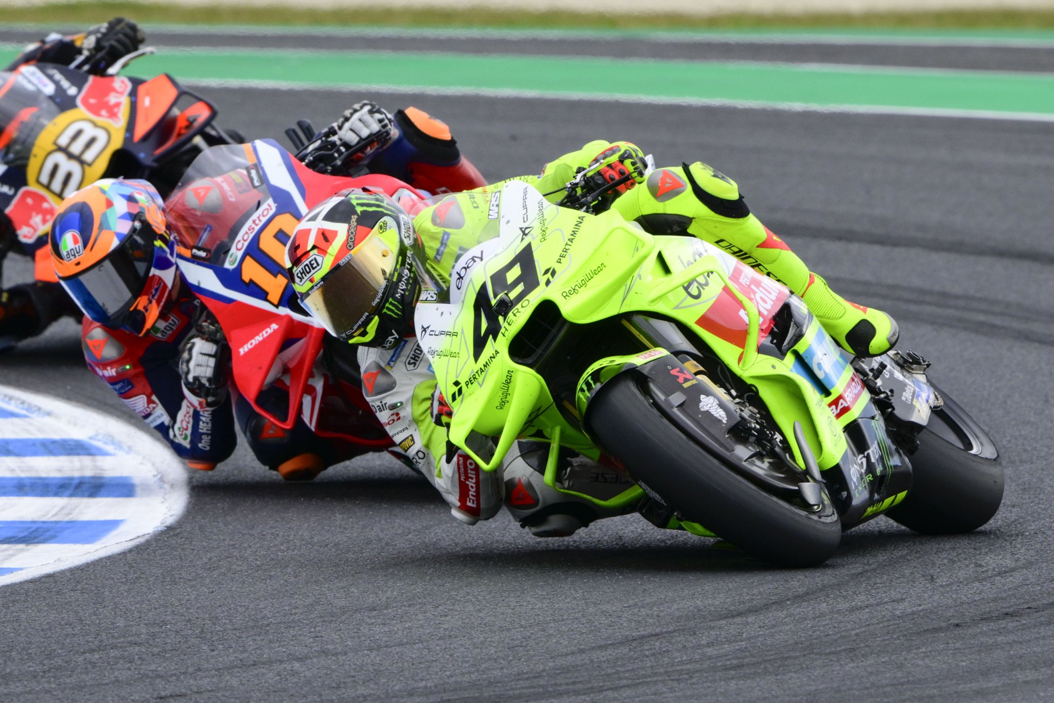 MotoGP-Motorräder auf Phillip Island. Bildnachweis: Gold und Gans.