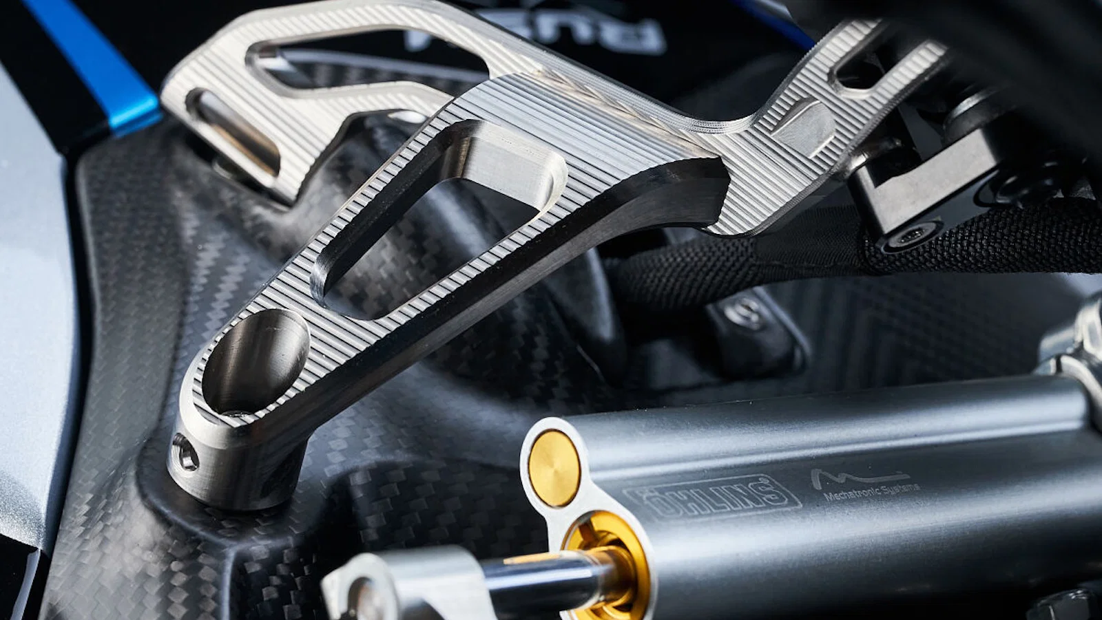 A TFT mounting bracket on an MV Agusta
