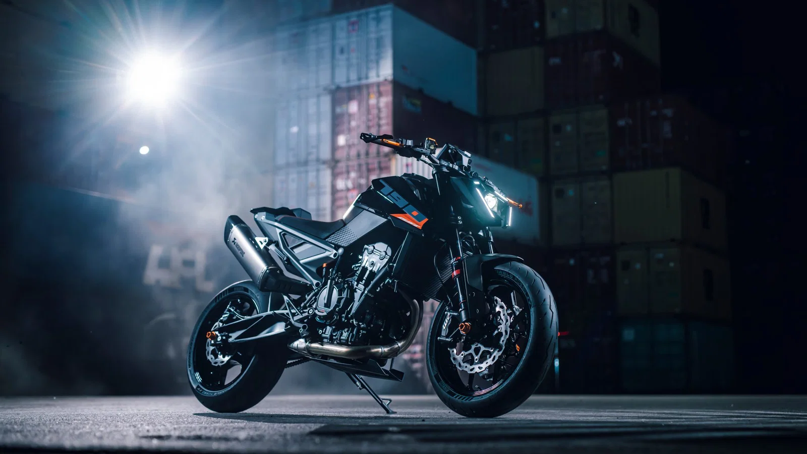 2027 KTM 790 Duke in black.