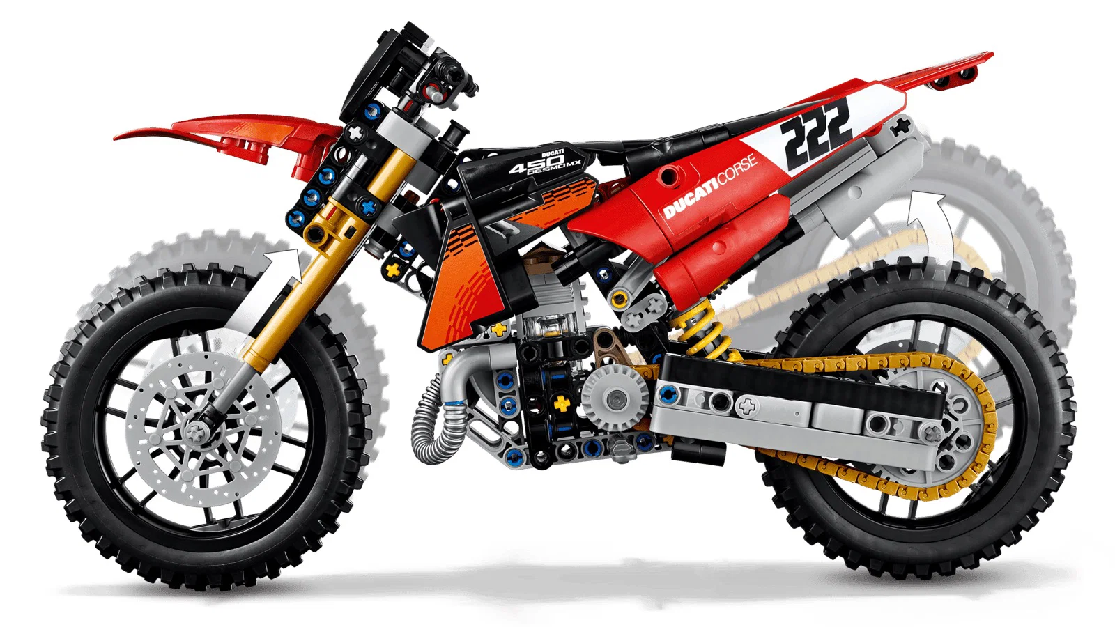Eine Lego Technic Ducati Desmo450 MX