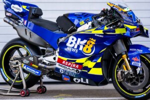 2003 Sete Gibernau Movistar-Lackierung vom Ducati-Team bei der deutschen MotoGP wiederbelebt