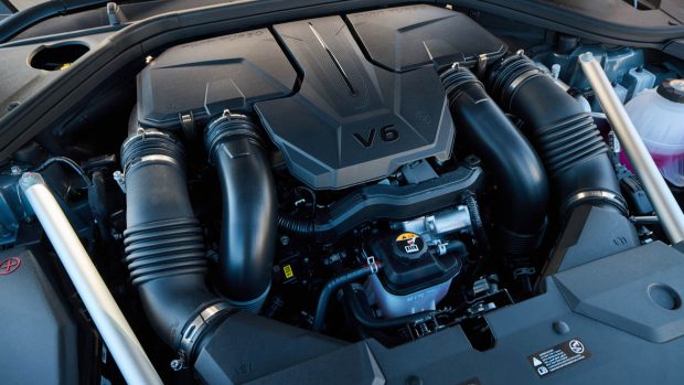 2025 Genesis GV70 Signature Sport 3,5-Liter-Twin-Turbo-V6-Motorraum