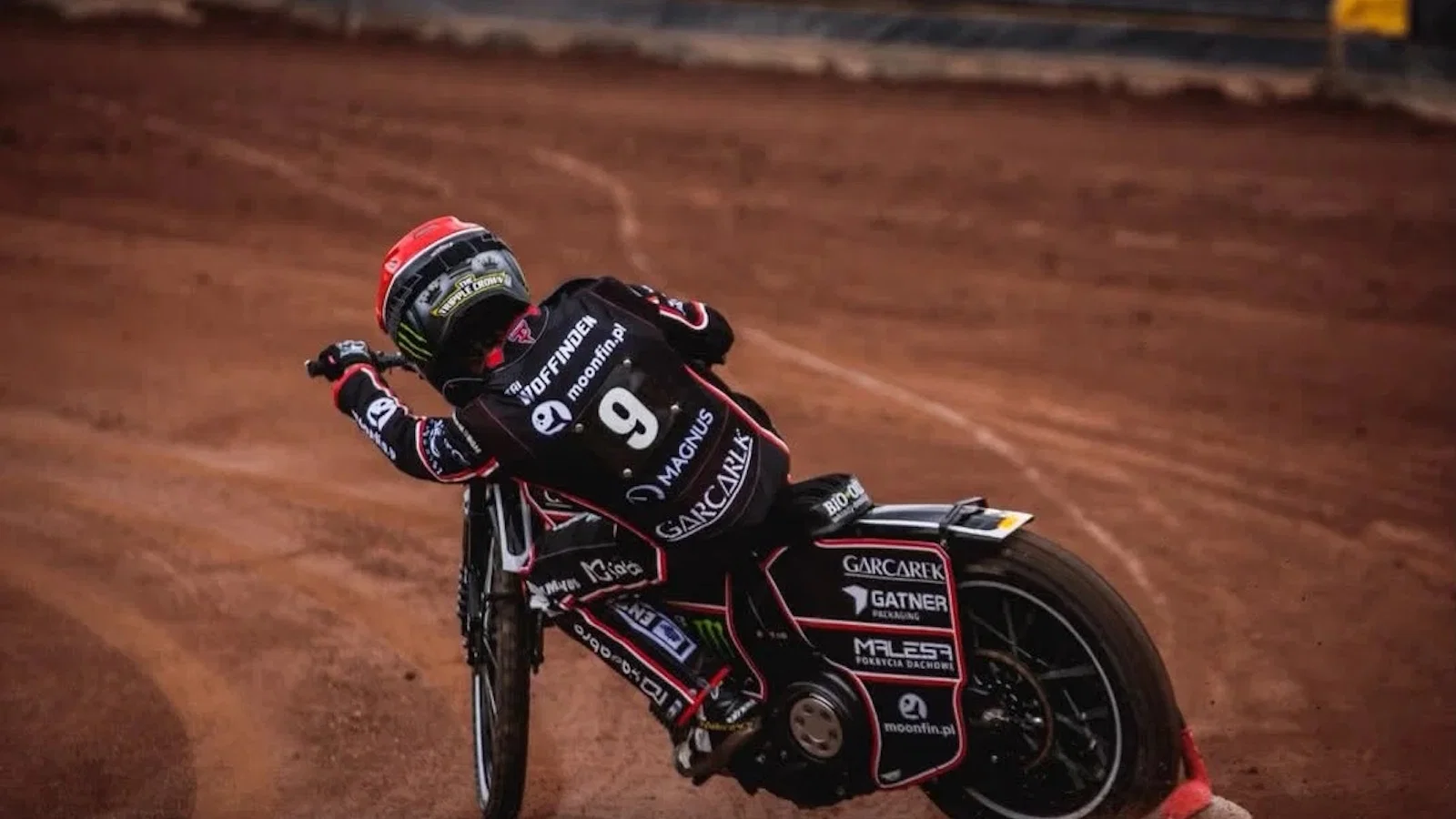 A speedway bike on track