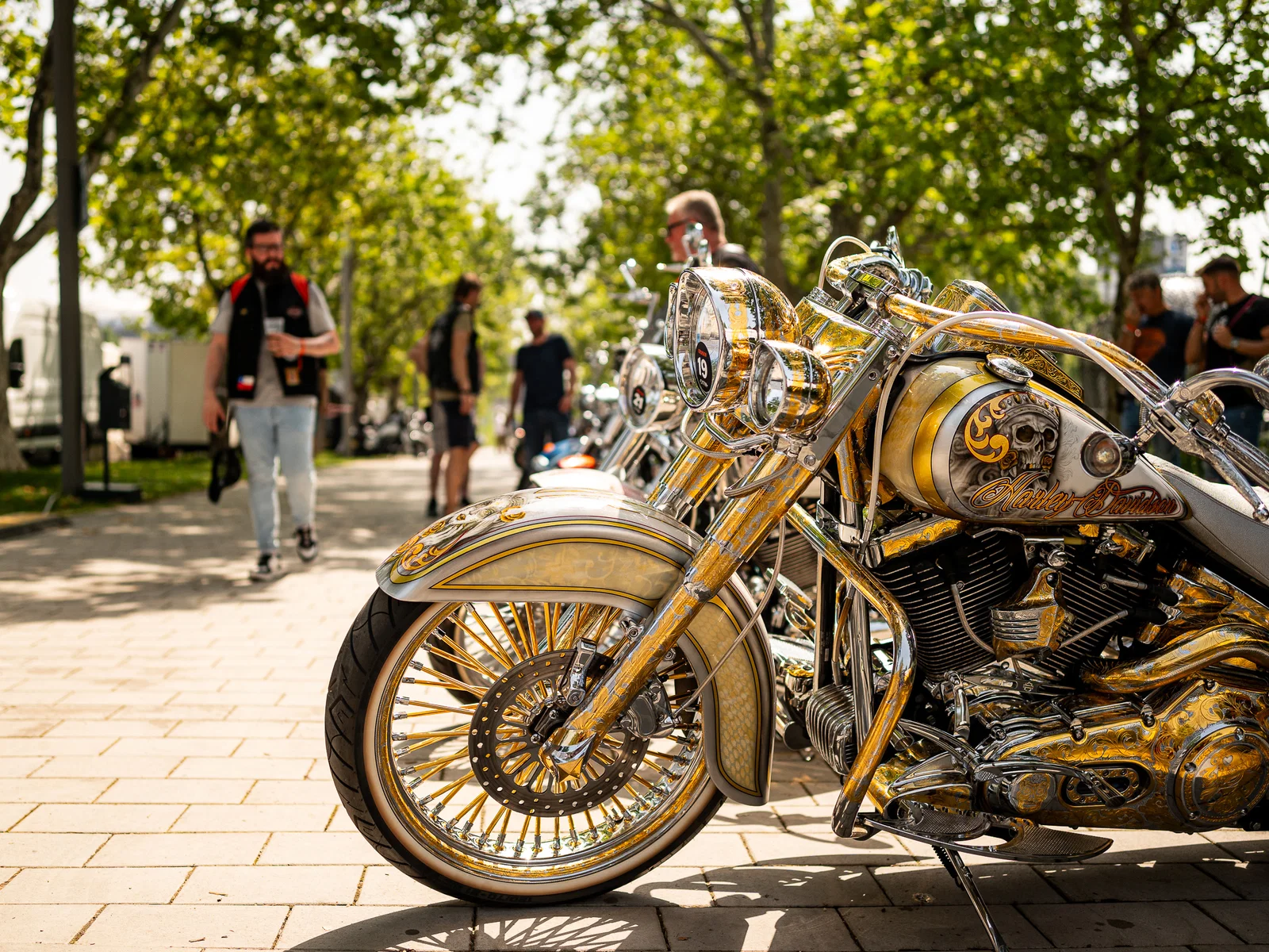 Die Fahrradlinie der Harley-Davidson Custom Bike Show