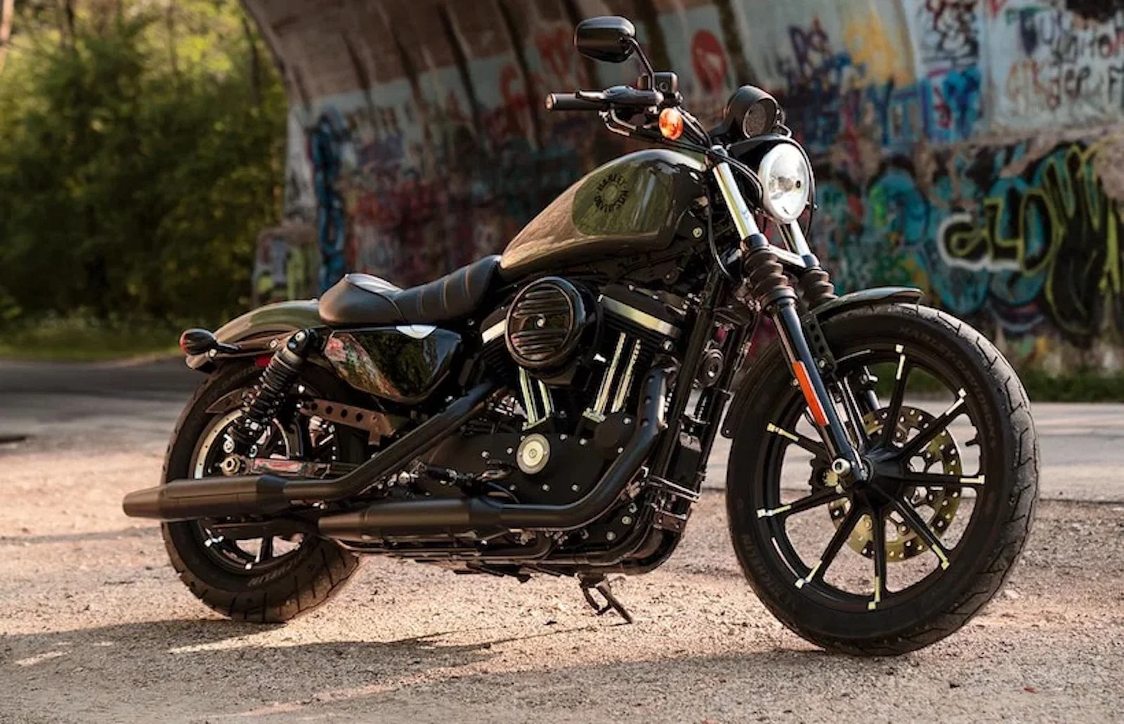 Eine Harley-Davidson 883 Sportster Iron