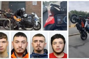 Vier Personen wurden inhaftiert, nachdem sie in ganz Bristol Motorräder im Wert von bis zu einer Million Pfund gestohlen hatten