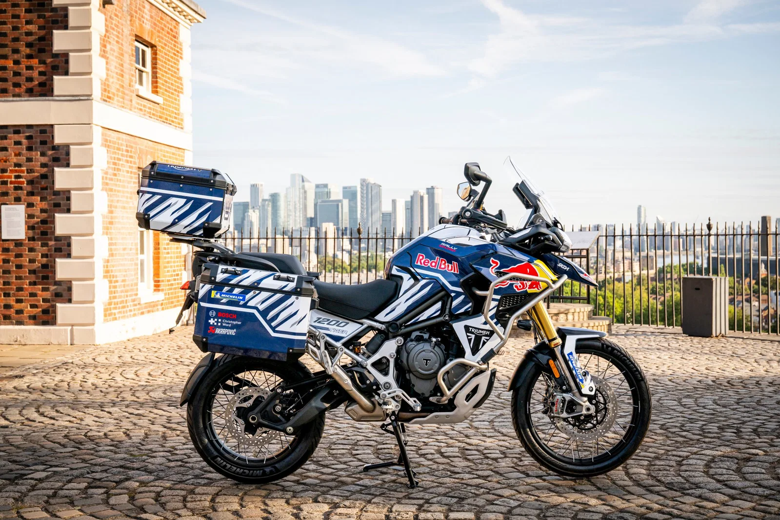 Sunderlands Triumph Tiger 1200 Rally Explorer. Bildnachweis: Mark Roe/Red Bull Content Pool.