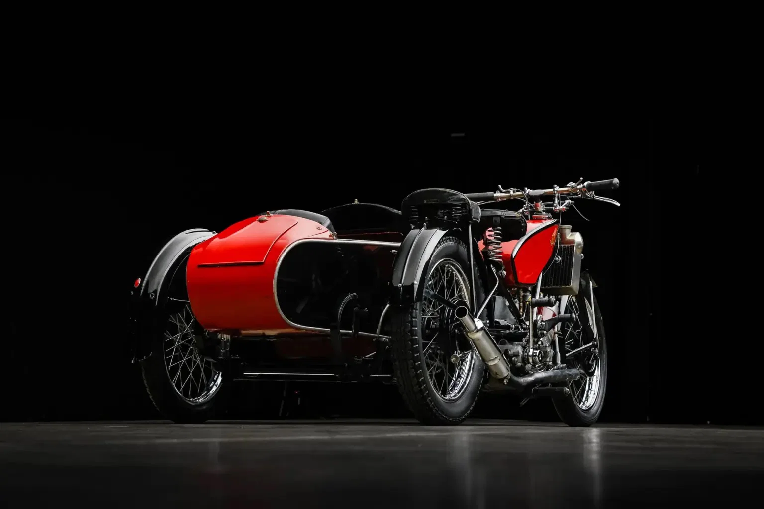 Ex-Steve McQueen Scott Flying Squirrel-Beiwagen-Outfit