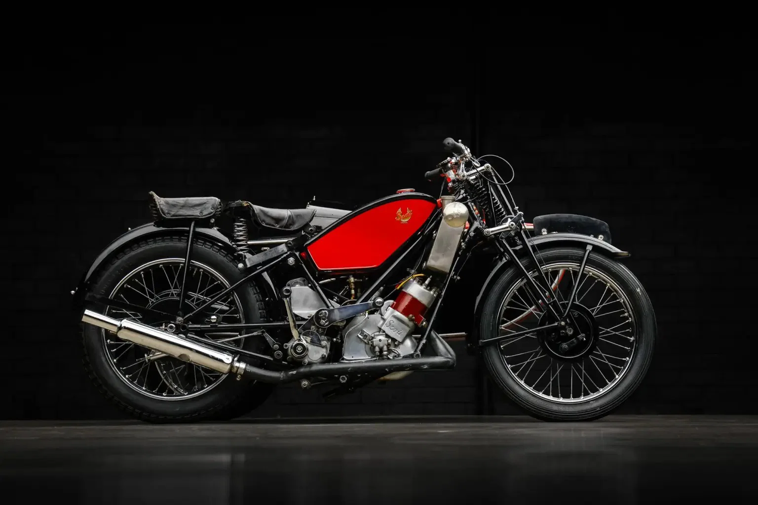 Ex-Steve McQueen Scott Flying Squirrel-Beiwagen-Outfit
