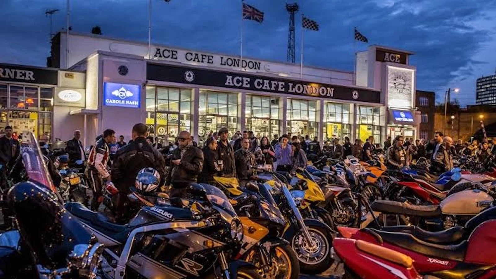 The Ace Cafe bike night