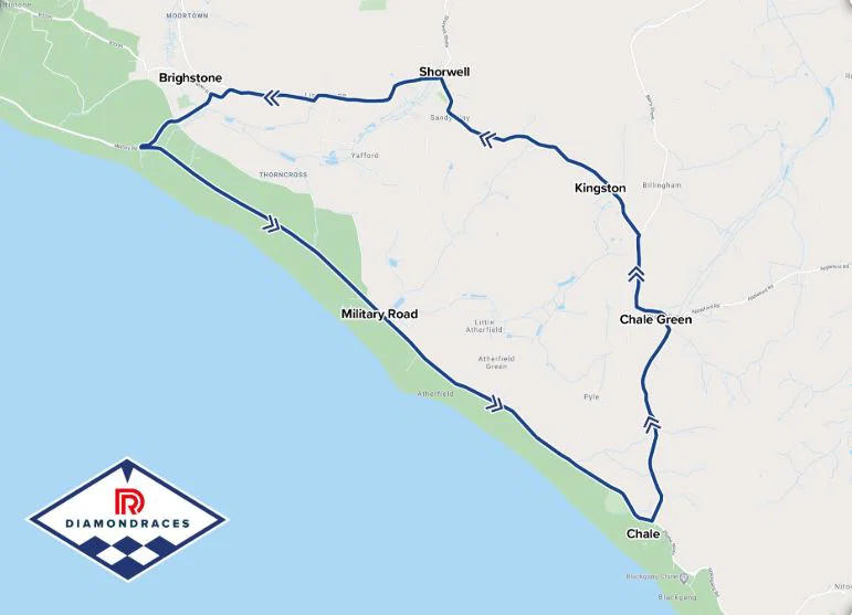 Streckenplan der Isle of Wight Diamond Races