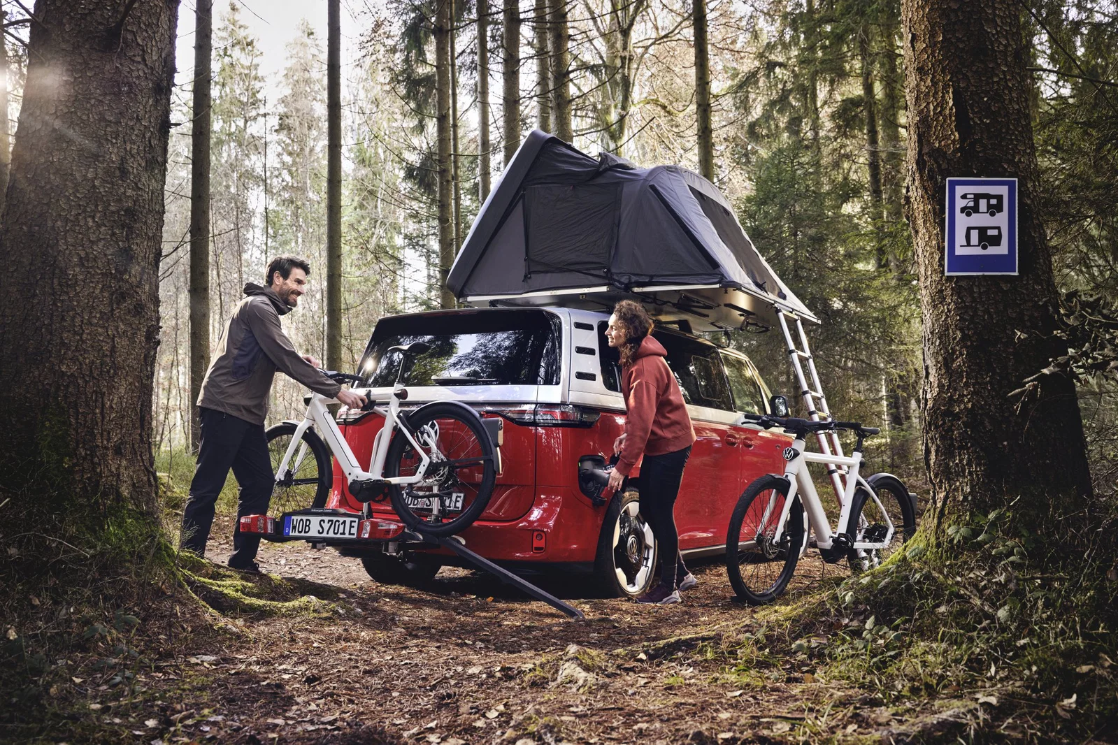 Ein Fahrrad der Marke VW