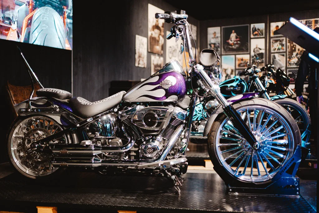 Speziell angefertigter Harley-Davidson-Chopper.