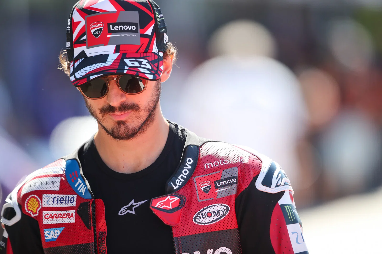 Francesco Bagnaia beim MotoGP in Misano. Bildnachweis: Gold und Gans.