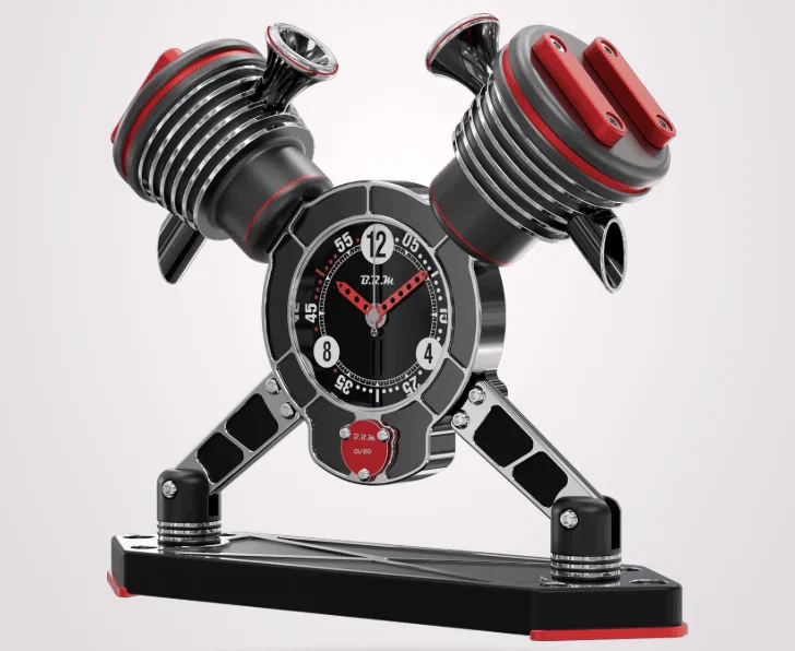 Uhr für BRM-V-Twin-Motorradmotoren. Bildnachweis: BRM Chronographes.