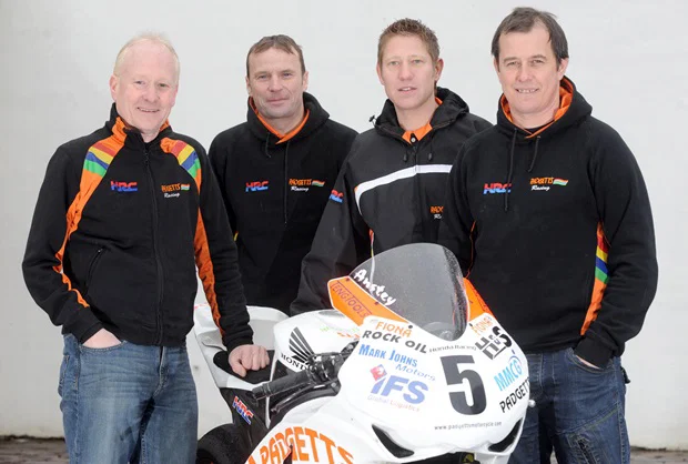 John McGuinness, Gary Johnson, Bruce Anstey und Clive Padgett