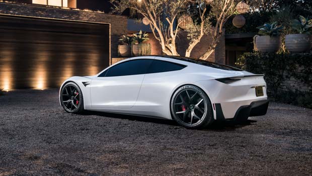 Tesla Roadster 2023 hinten 3/4