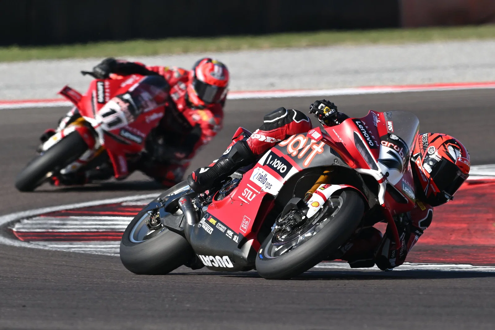 Von Lenovo gesponserte Ducati Panigale V4 Rs. Bildnachweis: Gold und Gans.