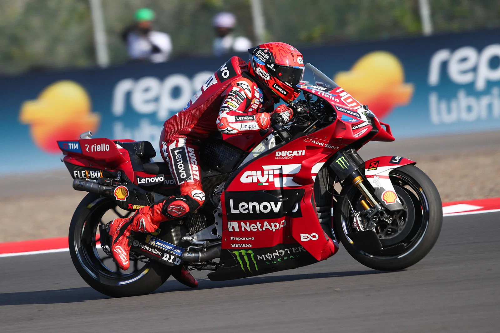 Marc Marquez beim Training in Mandalika. Bildnachweis: Gold und Gans.
