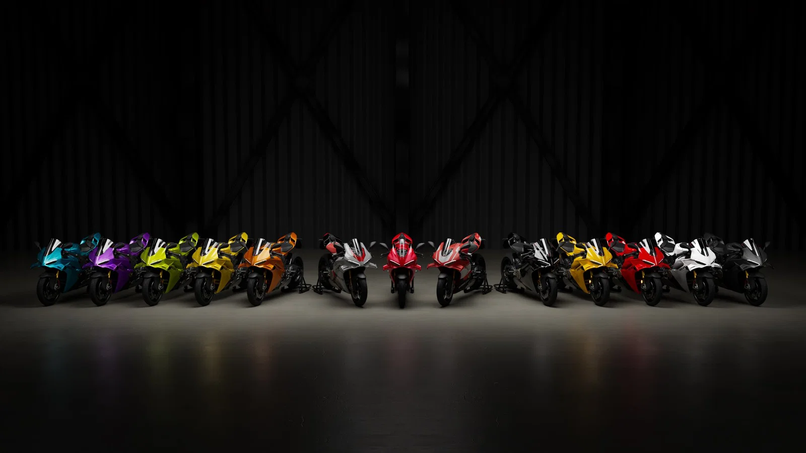 Alle Panigale V4-Farben als Teil des „Ducati Factory Made“-Programms. 